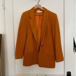 Vintage Mustard Yellow Wool Blazer